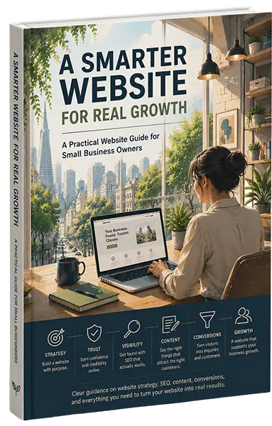 A Practical Website Guide for Small Business Owners e-book mockup