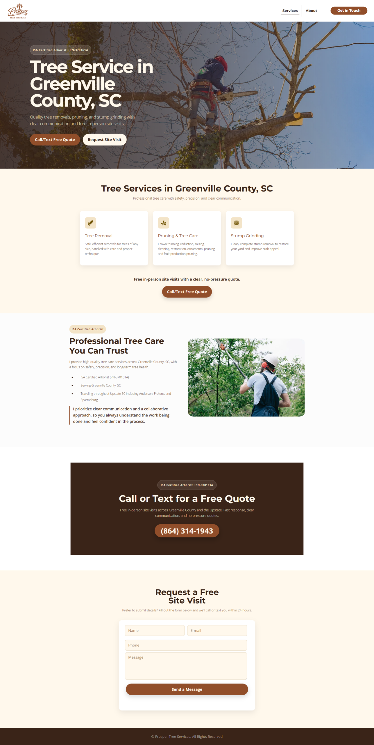 Website mockup preview showing a high converting service business website