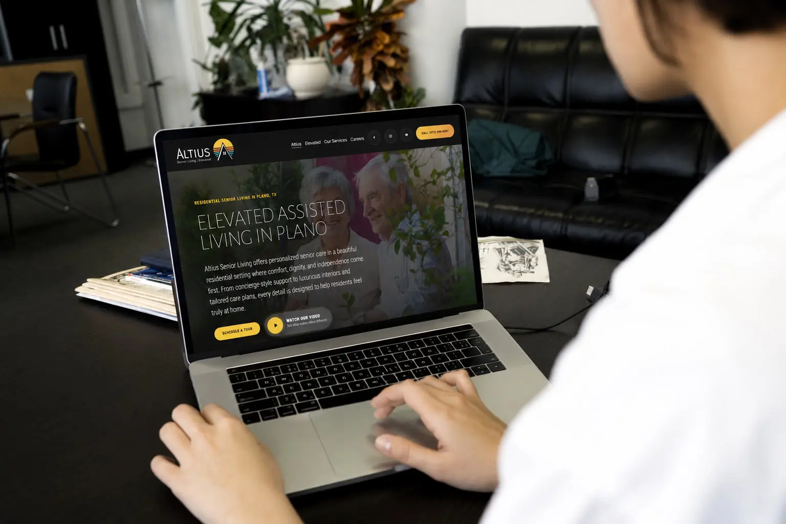Altius Senior Living website design case study preview