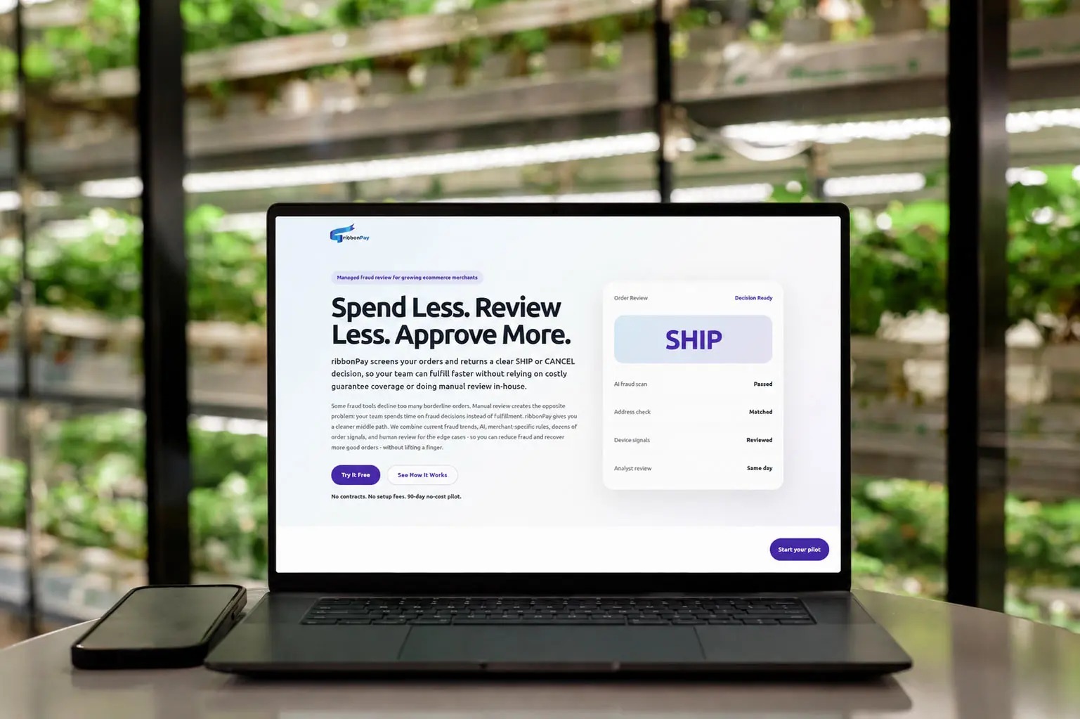 ribbonPay SaaS landing page case study