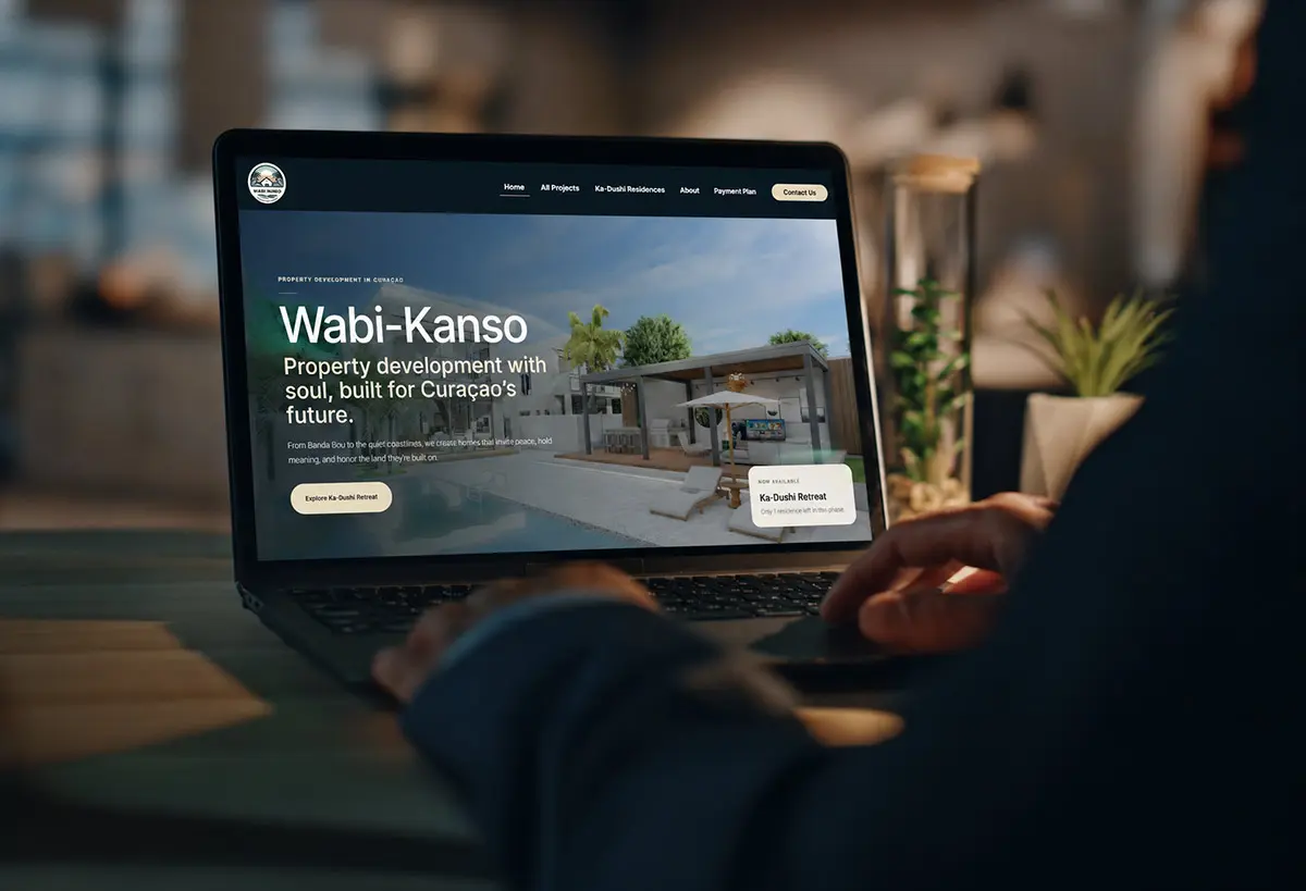 After website redesign concept for Wabi-Kanso